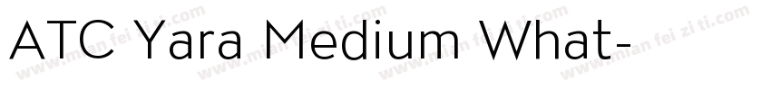 ATC Yara Medium What字体转换